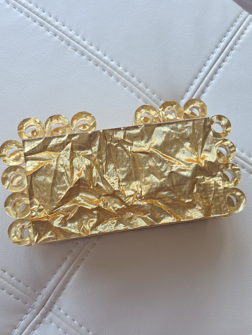 Cult Gaia Harlow Clutch in Gold